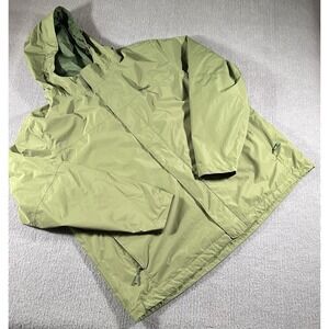 Ascend Moss Green Raincoat Jacket Hoodie Size‎ XL Outdoors Lined *